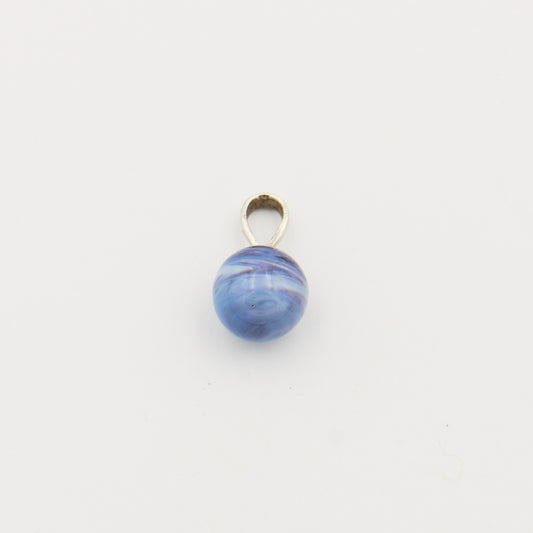 Leland Blue Round 10mm Bead Sterling Pendant