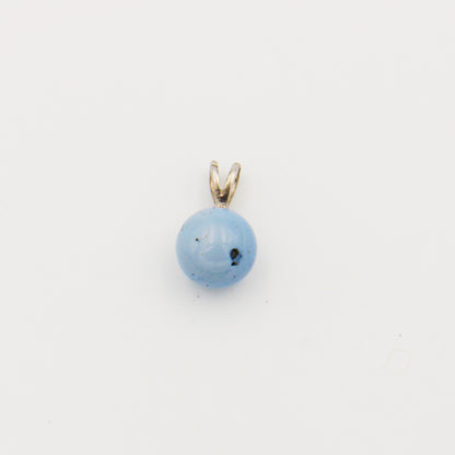 Leland Blue Round 10mm Bead Sterling Pendant