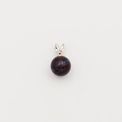 Leland Blue Round 10mm Bead Sterling Pendant