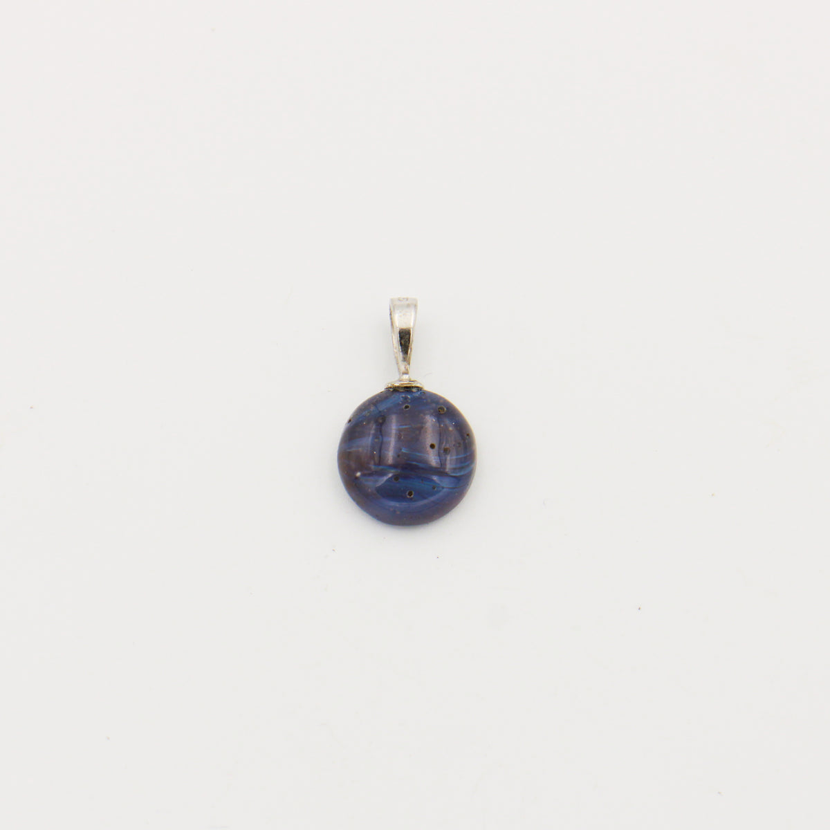 Leland Blue Round 12mm Drilled Pendant