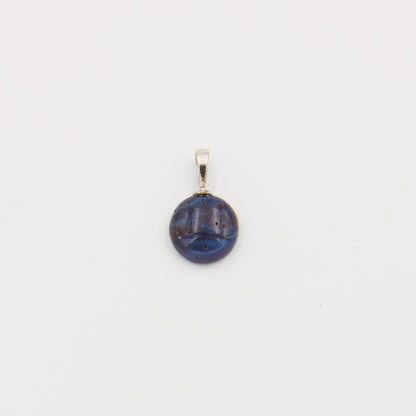 Leland Blue Round 12mm Drilled Pendant