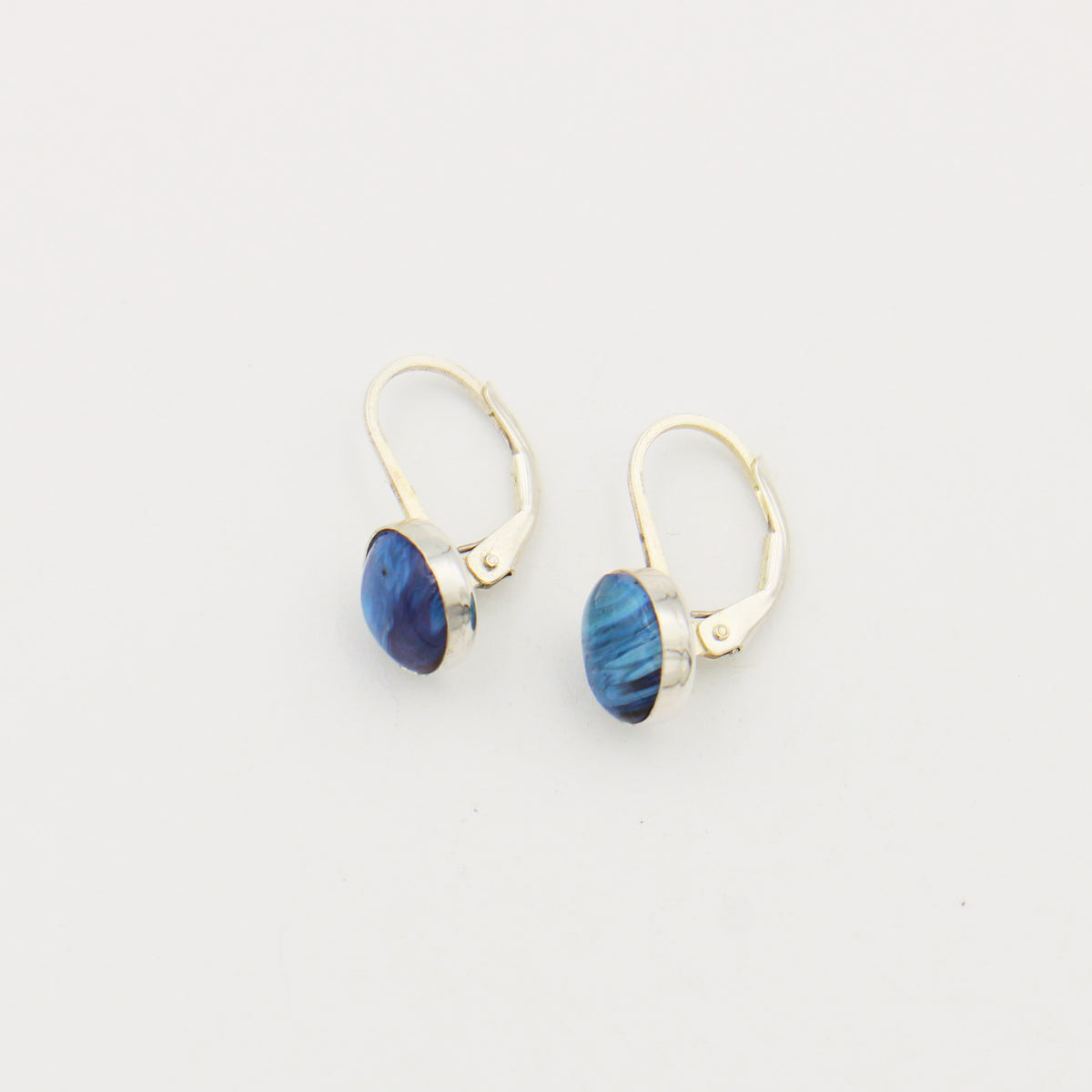 Leland Blue 8mm Round Sterling Earrings