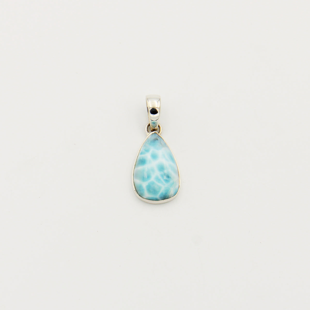 Larimar Pear Sterling Pendant