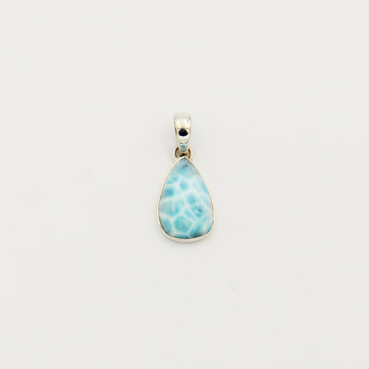 Larimar Pear Sterling Pendant