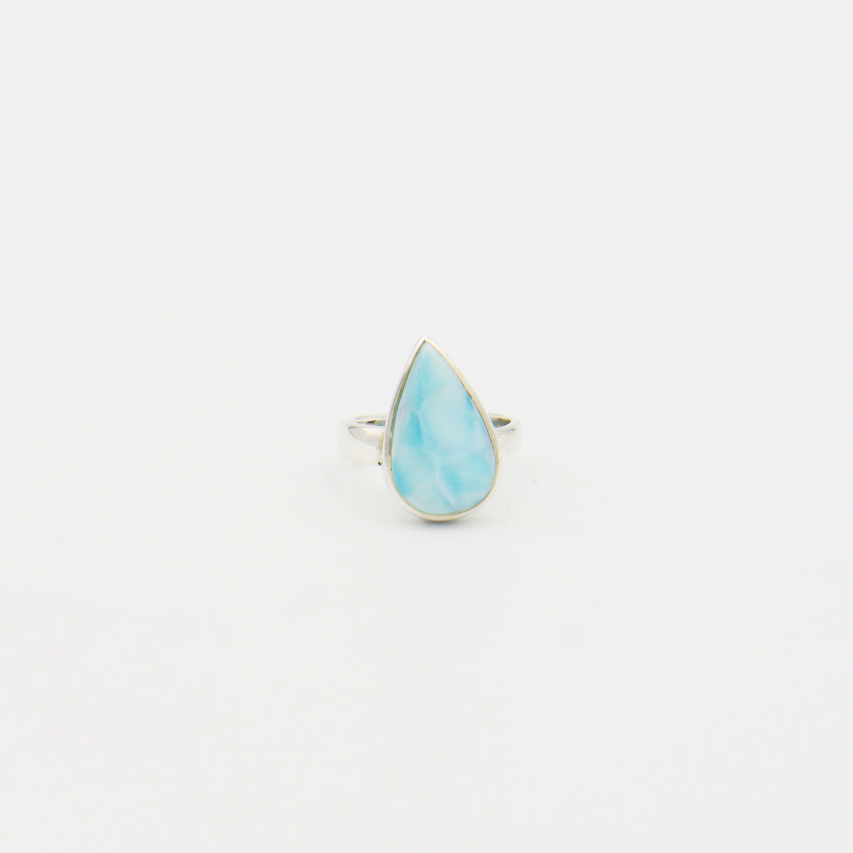 Larimar Large Teardrop Sterling Ring Size Adj