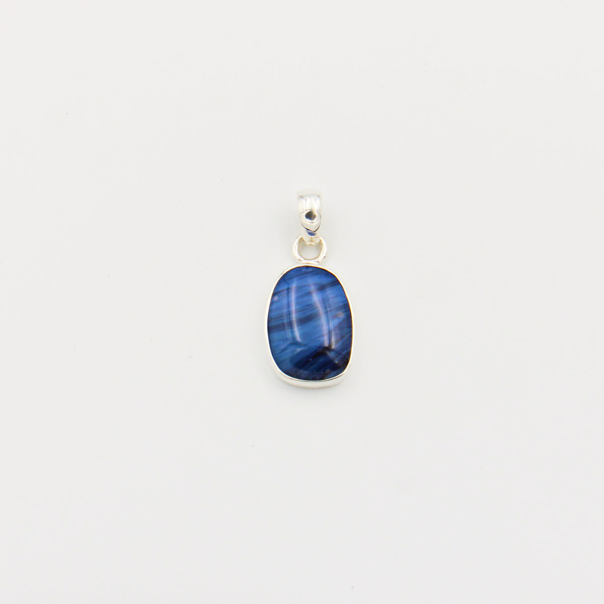 Leland Blue Oval Bezel Sterling Pendant