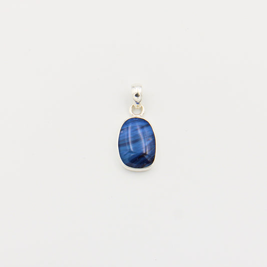 Leland Blue Oval Bezel Sterling Pendant