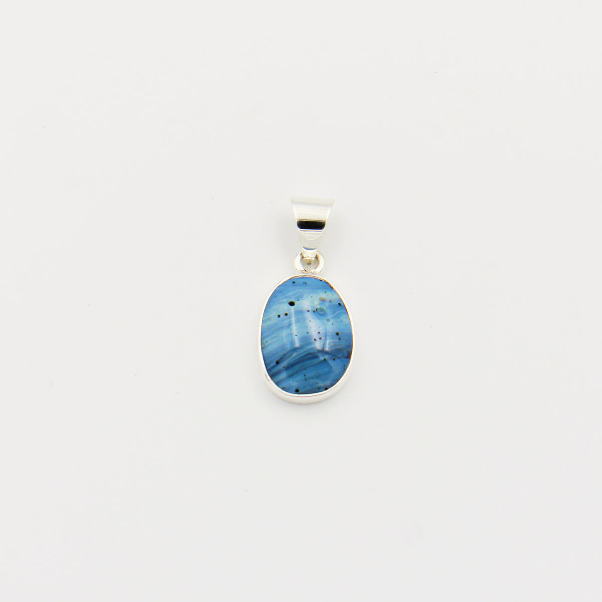 Leland Blue Oval Bezel Sterling Pendant