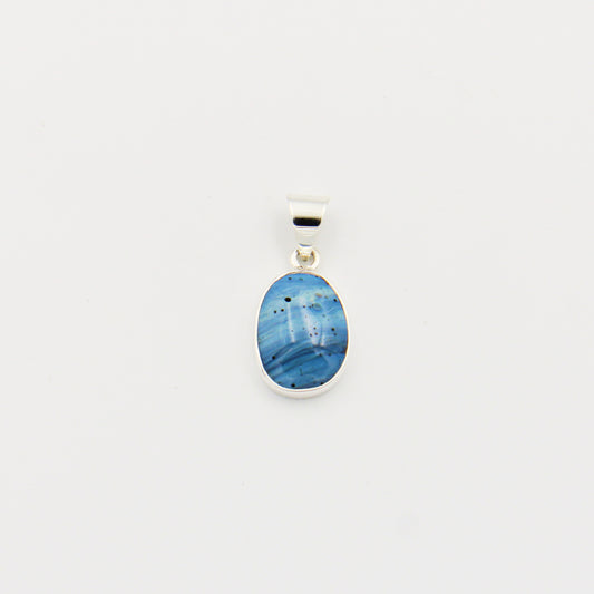 Leland Blue Oval Bezel Sterling Pendant