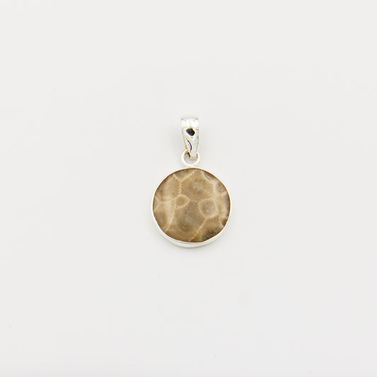 Petoskey Round Sterling Pendant