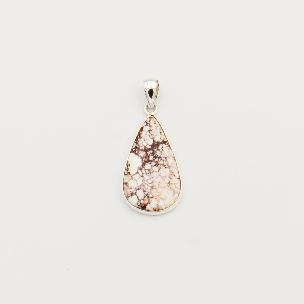 Wild Horse Large Teardrop Sterling Pendant