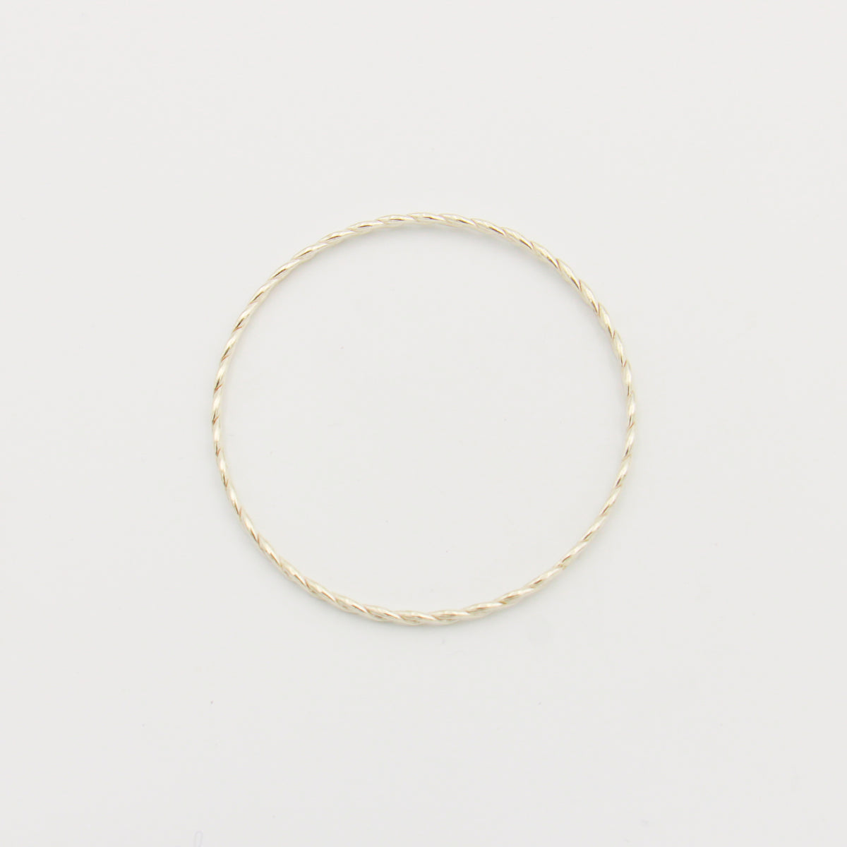 Sterling Silver Thin Twisted Bangle