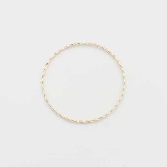 Sterling Silver Thin Twisted Bangle