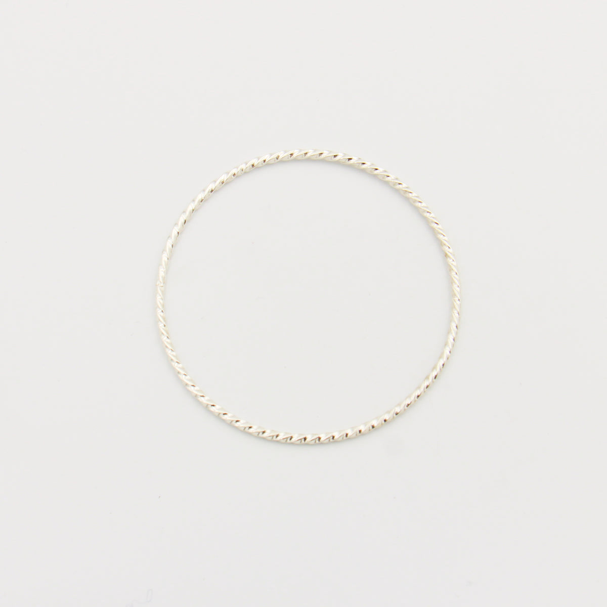 Sterling Silver Thin Braided Bangle