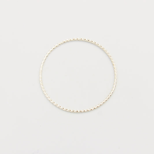 Sterling Silver Thin Braided Bangle