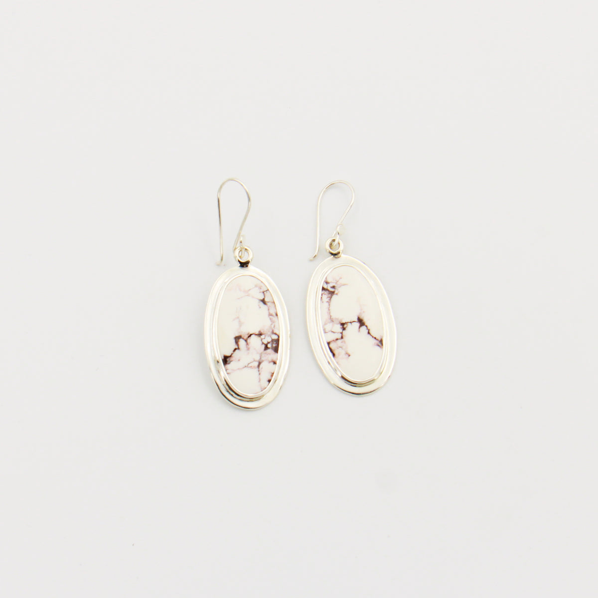 Wild Horse Large Oval Sterling Earrings