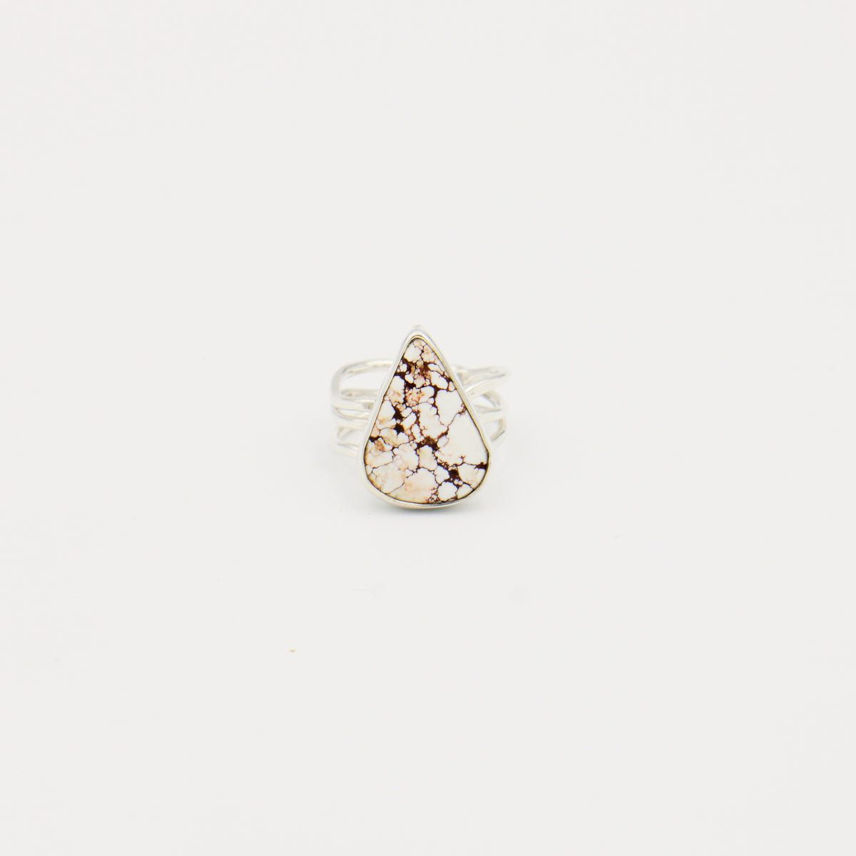 Wild Horse Pear Sterling Ring Size 8
