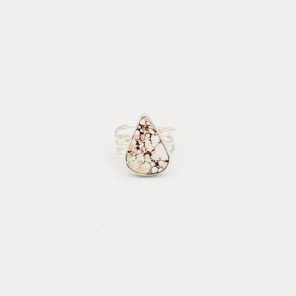 Wild Horse Pear Sterling Ring Size 8