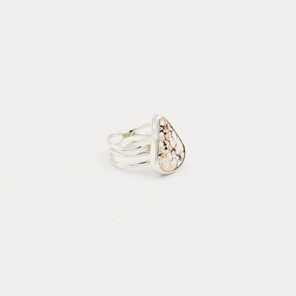 Wild Horse Pear Sterling Ring Size 8