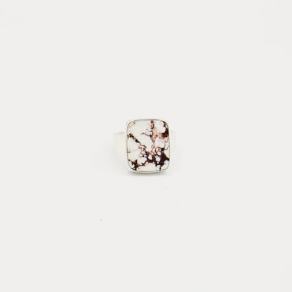 Wild Horse Rectangle Sterling Ring Size