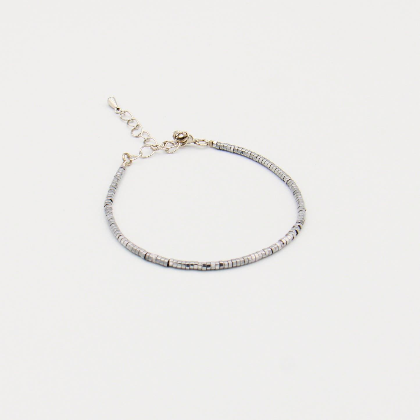 Hematite Beaded Bracelet - Adjustable