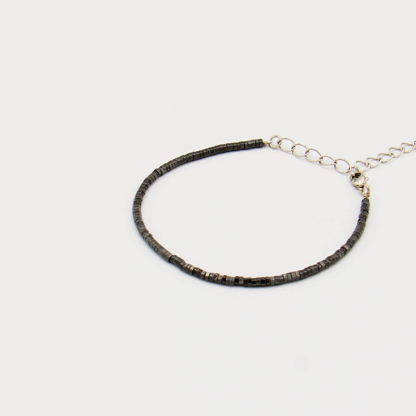 Hematite Beaded Bracelet - Adjustable
