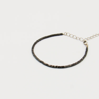 Hematite Beaded Bracelet - Adjustable
