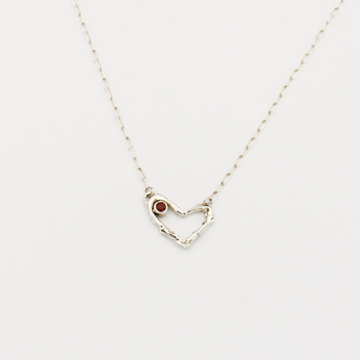 Coragem Sterling Silver Heart Necklace