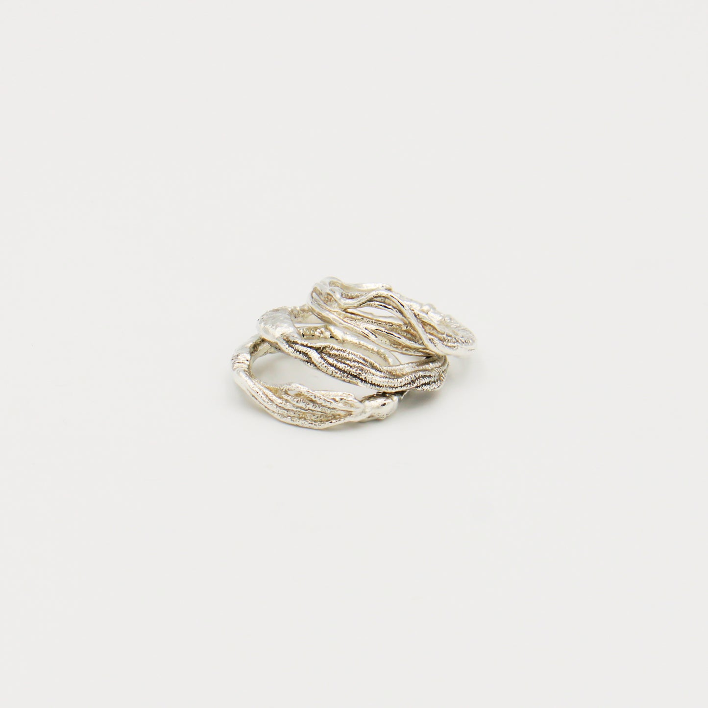 Sterling Silver Vine Stacking Ring Size 8