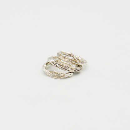 Sterling Silver Vine Stacking Ring Size 8