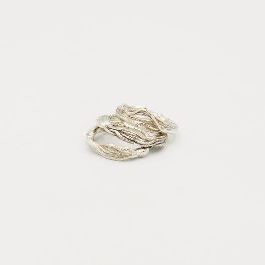 Sterling Silver Vine Stacking Ring Size 8