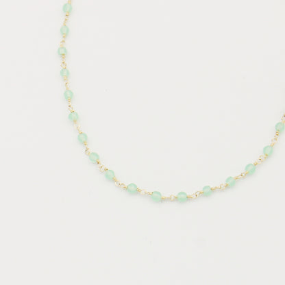 Blue Topaz & Sterling Necklace 15-16.5"