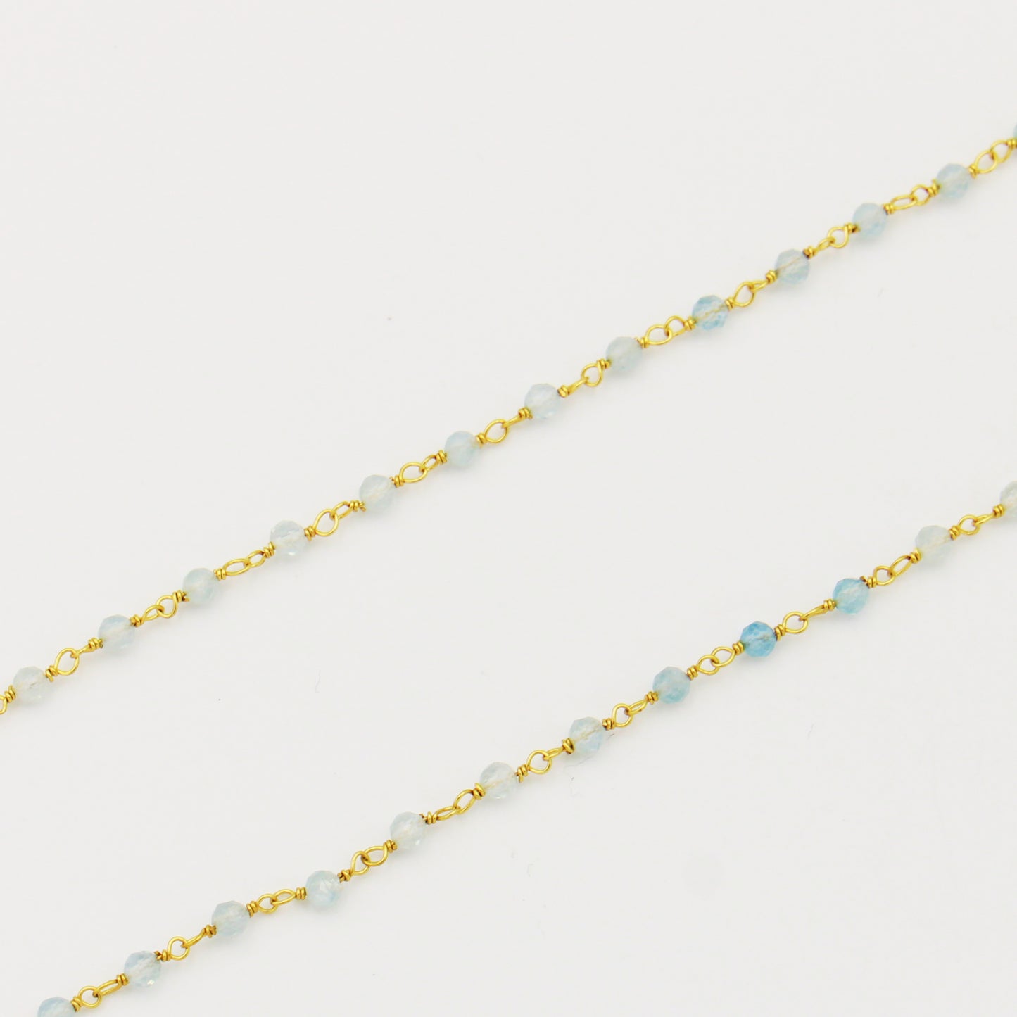 Aquamarine & GF Necklace 15-17"