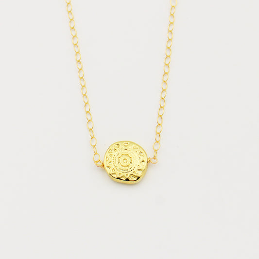 Gold Filled Medallion Necklace 16-18"