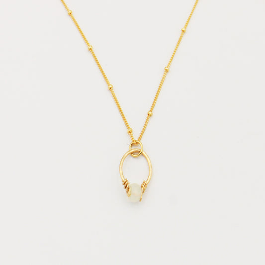 Moonstone Get Lucky GF Necklace 18"-20"
