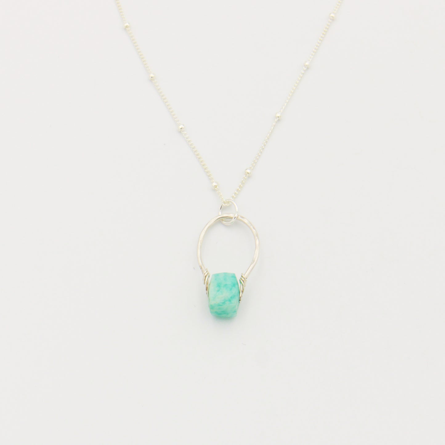 Amazonite Get Lucky Sterling Necklace 16-18"