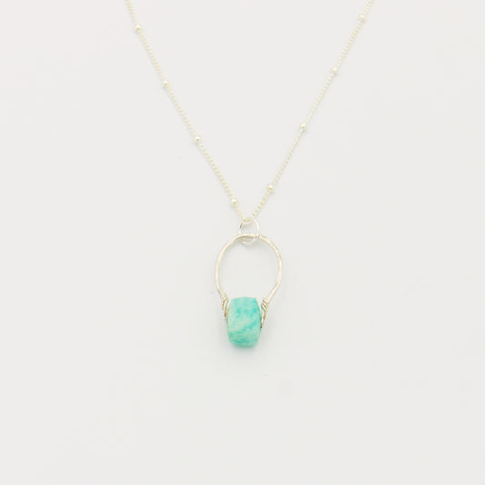 Amazonite Get Lucky Sterling Necklace 16-18"
