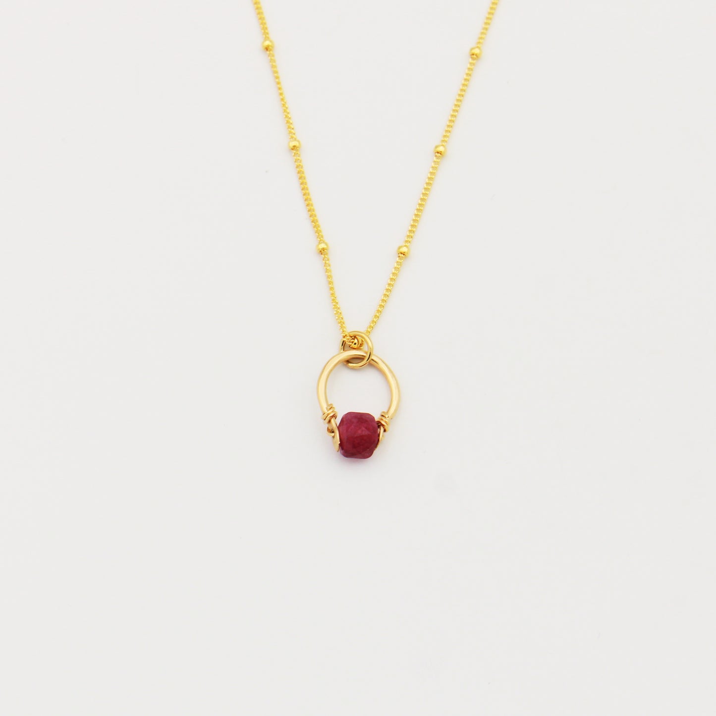 Tourmaline Get Lucky GF Necklace 16"-18"