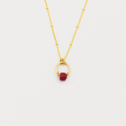 Tourmaline Get Lucky GF Necklace 16"-18"