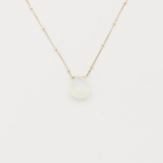 Drop of Goodness Moonstone Sterling Necklace 15-17"
