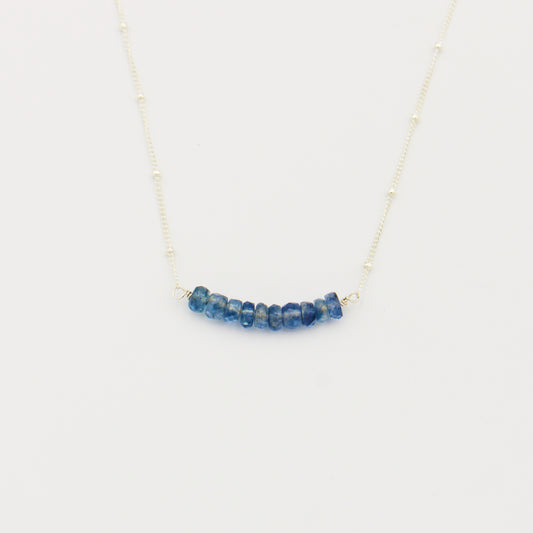 Kyanite Sacred Lines Sterling Necklace 16-18"
