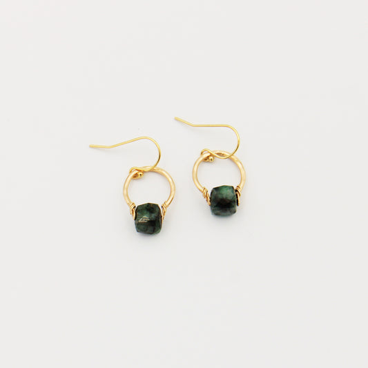 Emerald Get Lucky GF Earrings