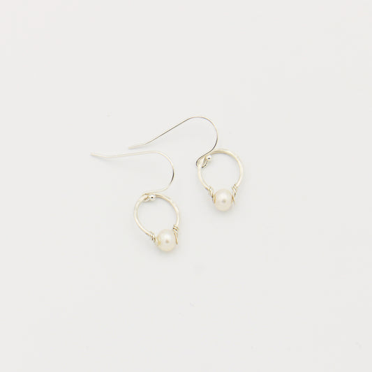 Freshwater Pearl Get Lucky Sterling Earrings