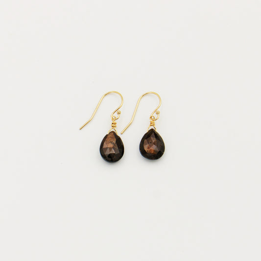 Drops of Goodness GF Brown Sapphire Earrings