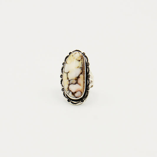 Wild Horse Large Ovoid Sterling Ring Size 8