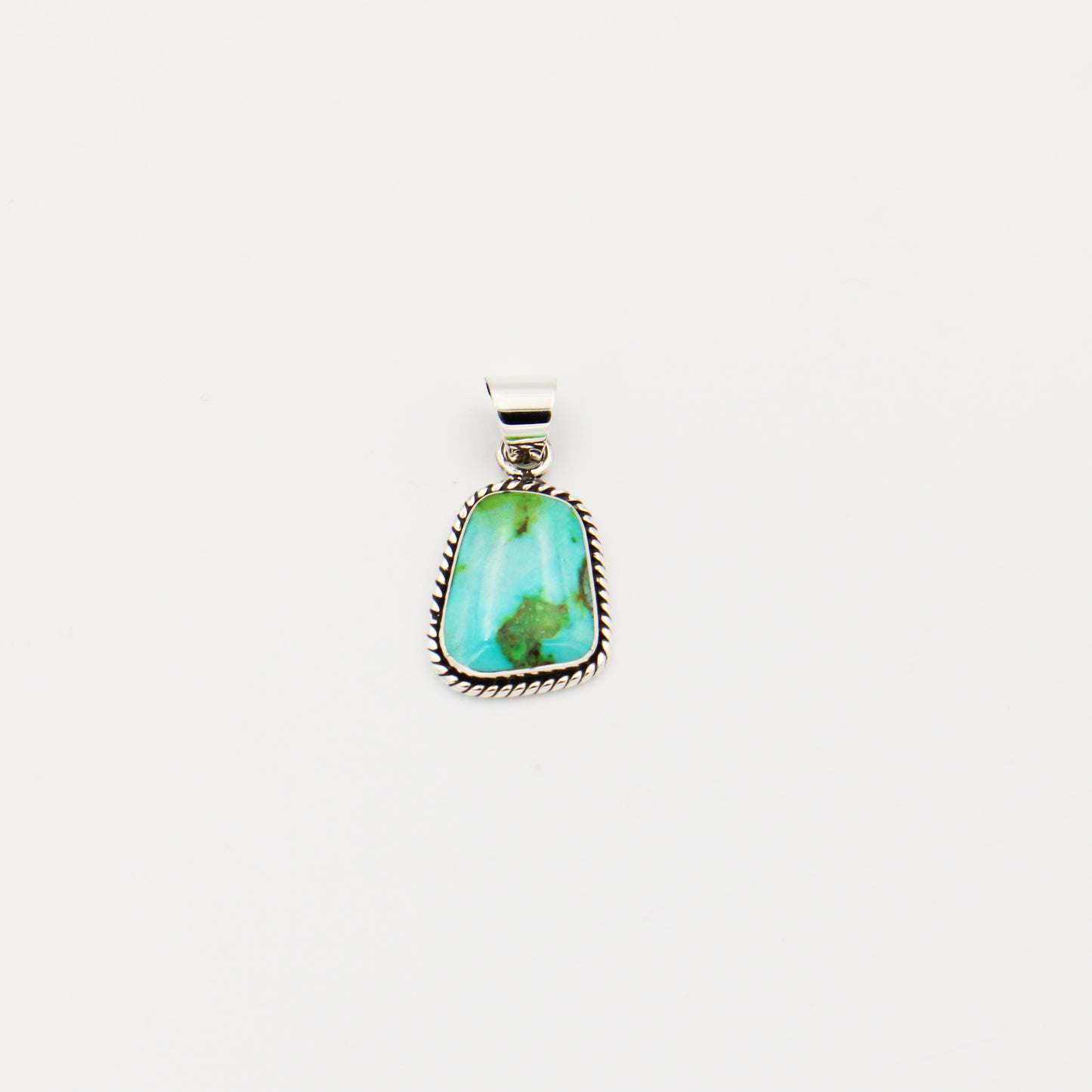 Turquoise Wedge Sterling Pendant