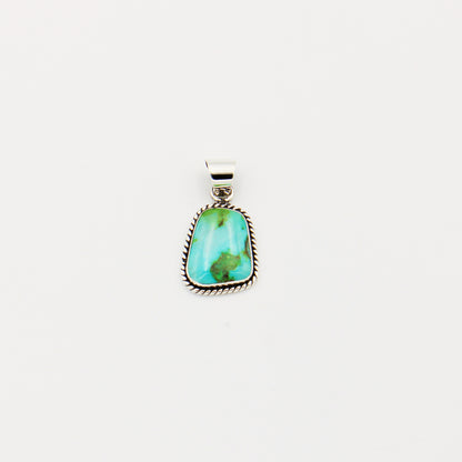 Turquoise Wedge Sterling Pendant