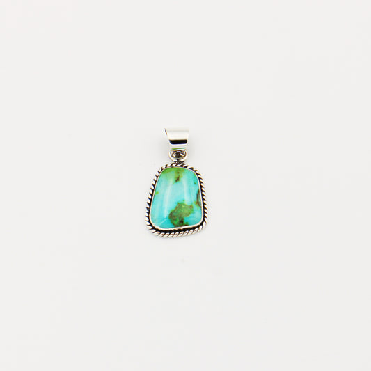 Turquoise Wedge Sterling Pendant