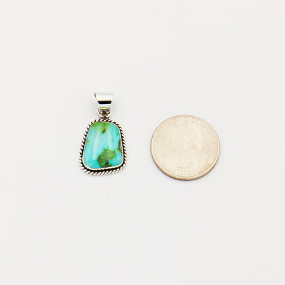 Turquoise Wedge Sterling Pendant