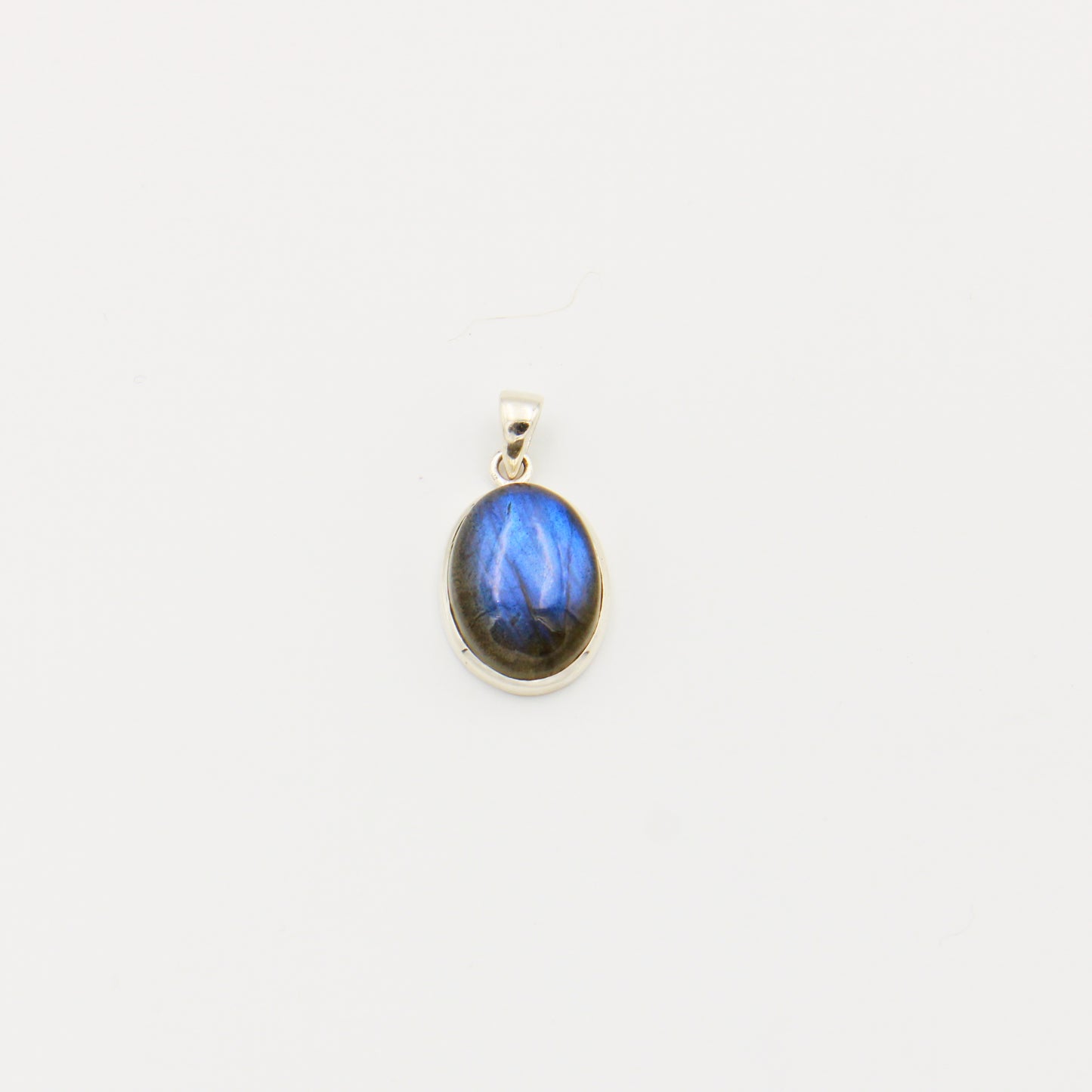 Labradorite Oval Cabochon Sterling Pendant